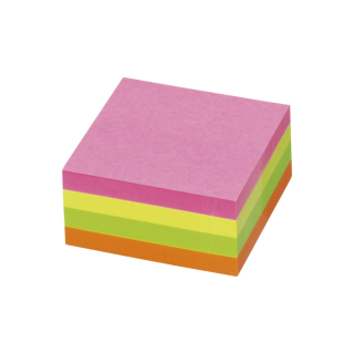 Samolepiaci bloček 50x50mm 4x60 lístkov Info Notes mix žiarivých farieb
